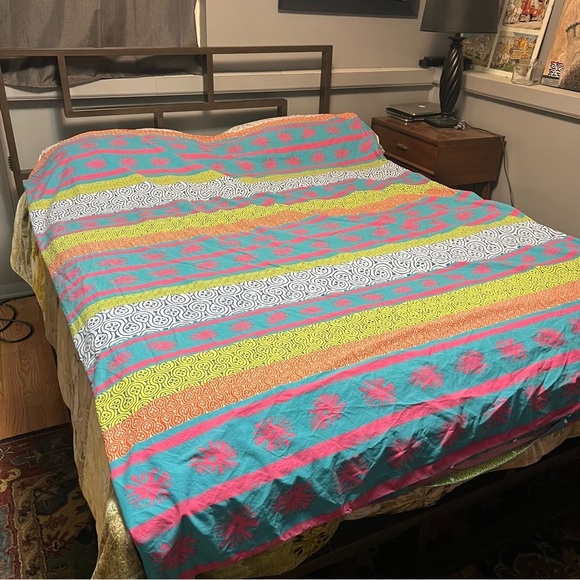 IKEA Lappljung multicolored tribal stripe twin duvet cover - Picture 2 of 7
